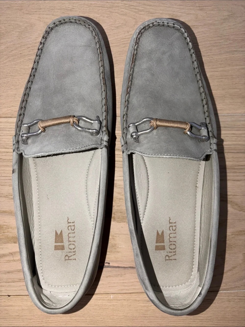 Men’s Riomar Driver Loafer Size 12 - Grey Natural Leather